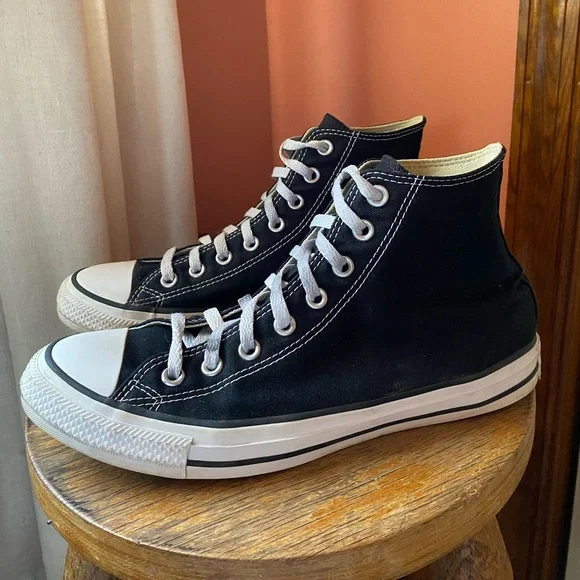 Converse Chuck Taylor All Star High Top Sneakers - Black & White - Picture 6 of 10